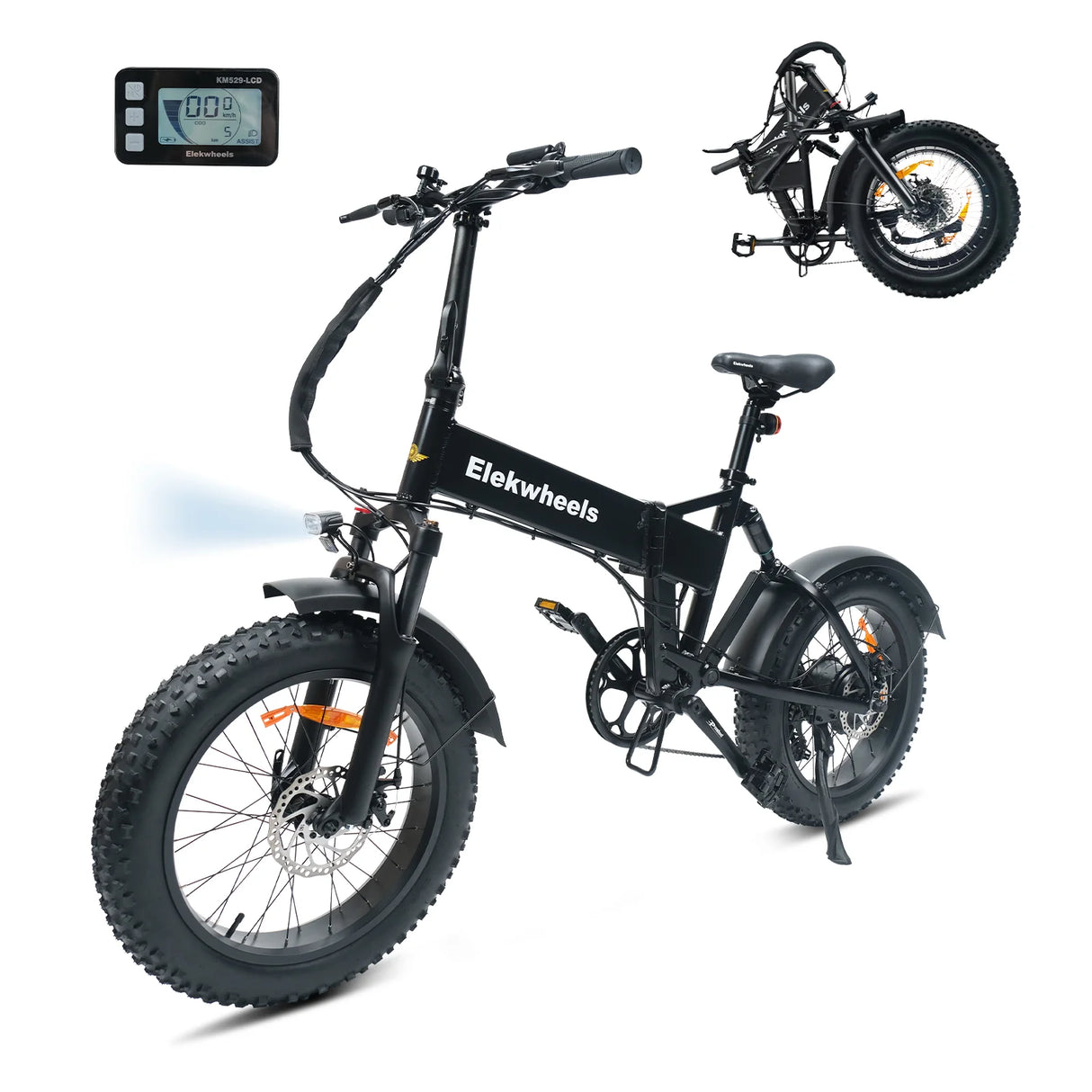 Elekwheels E5 Fat Tire Vollgefedertes faltbares Elektrofahrrad
