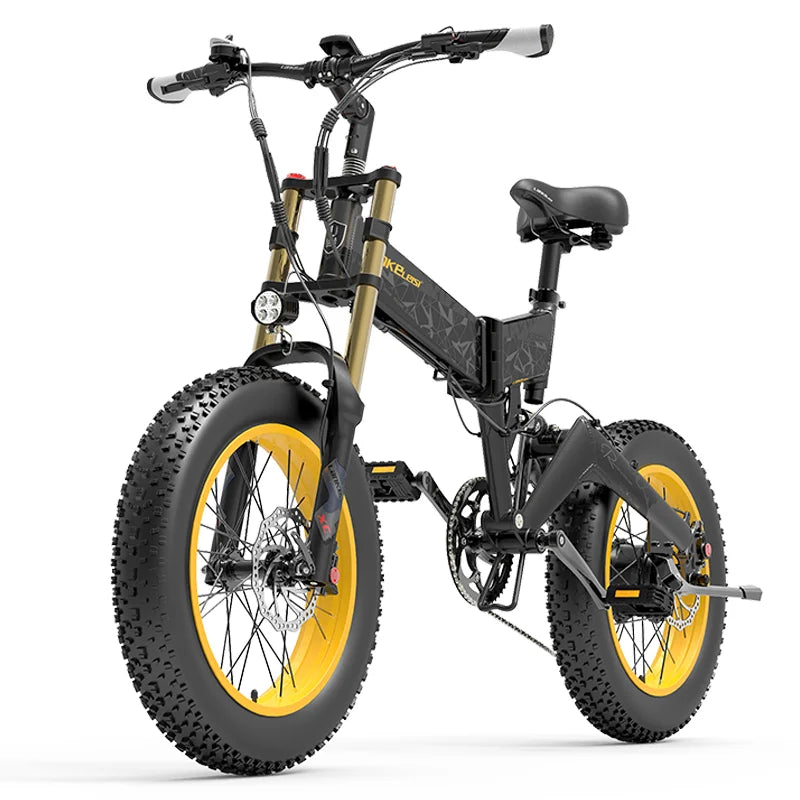 Vélo électrique pliable à gros pneus LANKELEISI X3000Plus-Up pour la neige