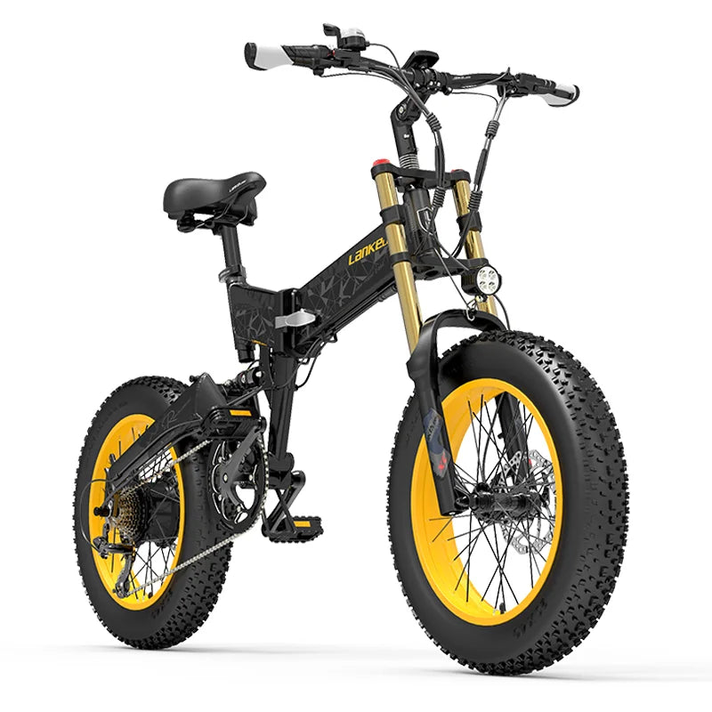 Vélo électrique pliable à gros pneus LANKELEISI X3000Plus-Up pour la neige