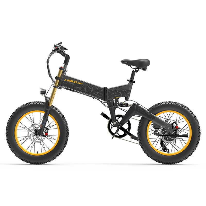 Vélo électrique pliable à gros pneus LANKELEISI X3000Plus-Up pour la neige