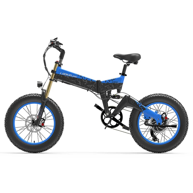 Vélo électrique pliable à gros pneus LANKELEISI X3000Plus-Up pour la neige