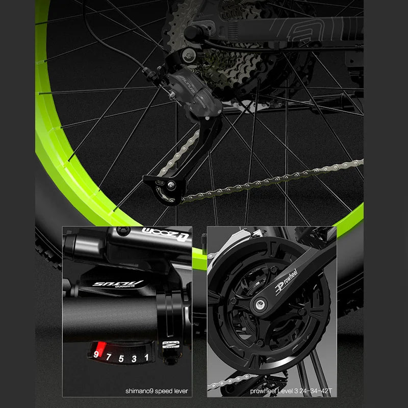Vélo électrique tout-terrain LANKELEISI XT750 PLUS à grosses fourches